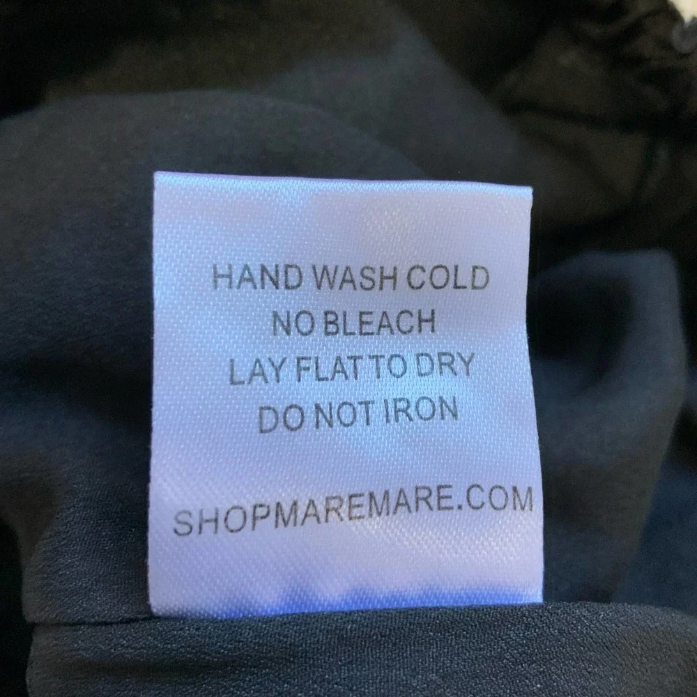 Mare Mare Jorah Embroidered Black White Geometric Crop Top sz M - Picture 7 of 9